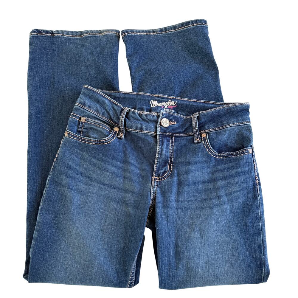 Wrangler Cash Riding Jeans Womens 5/6x30 Mid Rise Bootcut Vented